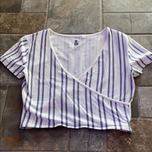 Me to We V-Neck Crossover Crop Top